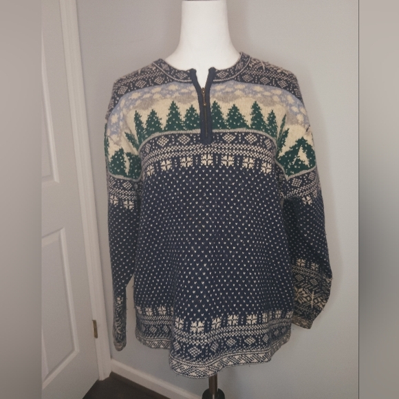 SKYR Sweaters - Vintage SKYR Quarter Zip Wool Oversized Sweater